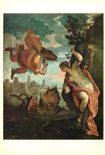 Fine art postcard Veronese Persee delivrant Andromede