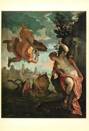 Fine art postcard Veronese Persee delivrant Andromede
