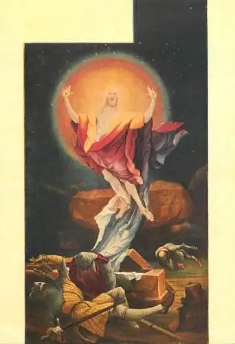 Fine art postcard Mathias Nithart Grunewald the ressurection