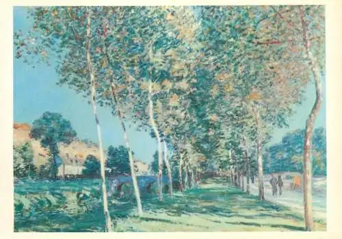 Fine art postcard Alfred Sisley chemin du bord de l'Eau