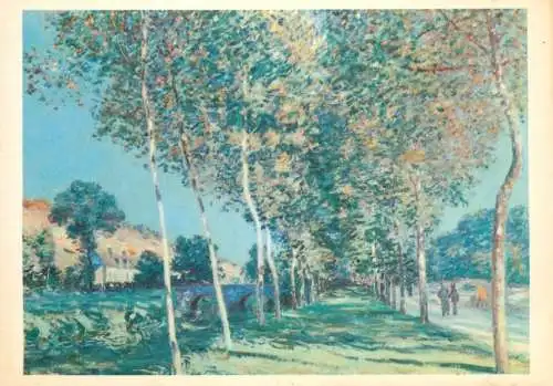 Fine art postcard Alfred Sisley chemin du bord de l'Eau