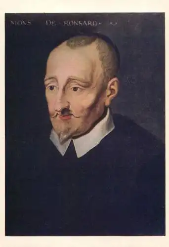 Fine art postcard ecole Francaise portrait de Ronsard