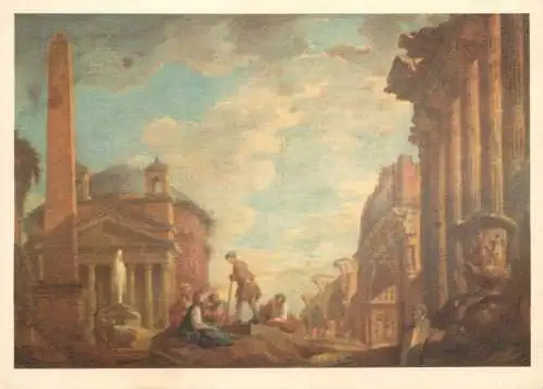Fine art postcard Hubert Francaise groupe de ruines romaines