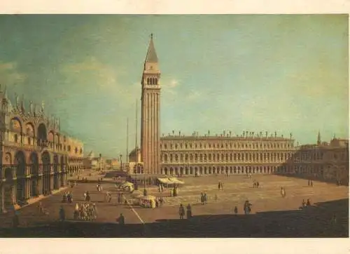 Fine art postcard Antonio Canal vue de la Place Saint Marc