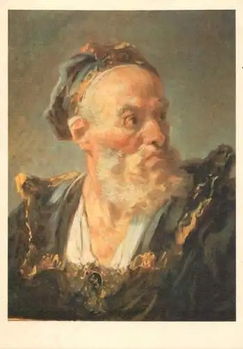 Fine art postcard Jean Honore Fragonard Tete de Vieillard