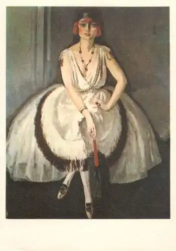 Fine art postcard Van Dongen la femme a l'eventail
