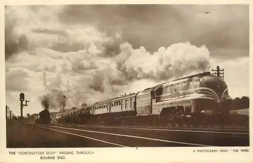 Transportation train Southern Railway 1938 Brighton station Coronation  Scot
