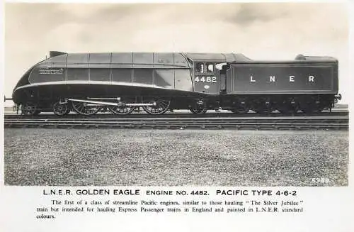Transportation train Southern Railway 1938 Liverpool station Golden Eagle engine PPPacific