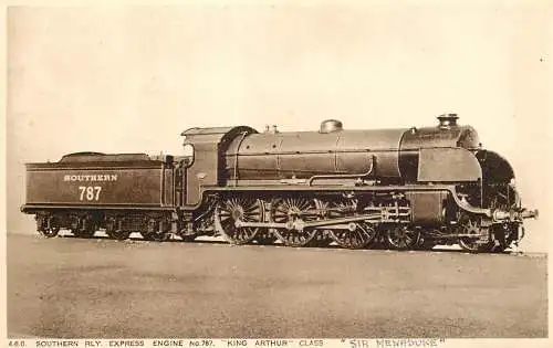 Transportation train Southern Railway 1938 London bridge station KingArthur class  Sir Menaduke