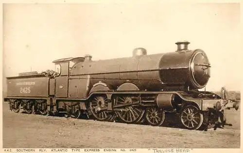 Transportation train Southern Railway 1938 London bridge station Atlantic type express engine