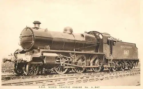 Transportation train Southern Railway 1938 London bridge station Mixed traffic engine