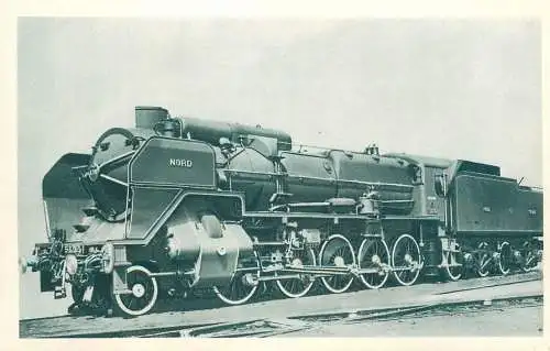 Transportation train Paris 1938 chemin du fer du Nord locomotive 5.1201