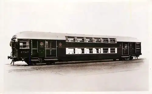 Transportation train Paris 1938 voiture a etages Banlieu