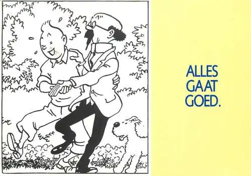 Advertising card touring assistance Allles Gaat Goed Belgium