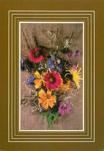 Flowers postcard field flower 1990 Belgium