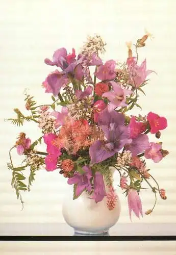Flowers postcard field flower 1990 Belgium