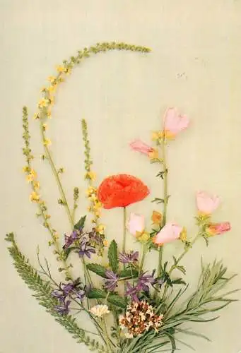 Flowers postcard field flowers 1990 Belgium
