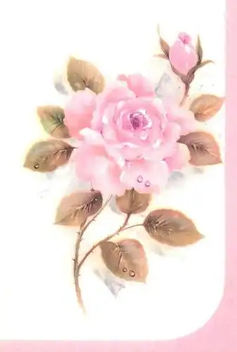 Flowers postcard roses 1990 Belgium
