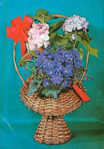 Greetings card flower vase