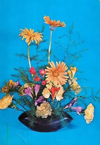 Greetings card flower vase