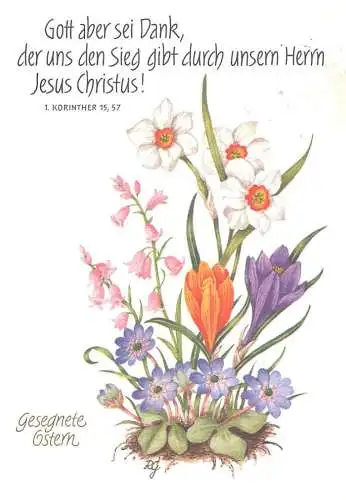 Greetings card flower Easter