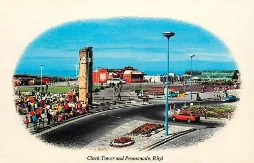 Wales Rhyl Clock Tower & Promnade
