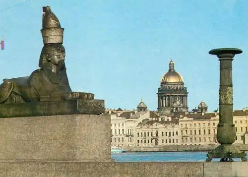 Russia Leningrad palace and sphynx