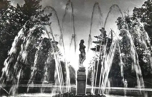 Russia Petrodvoret fountain statue and garden