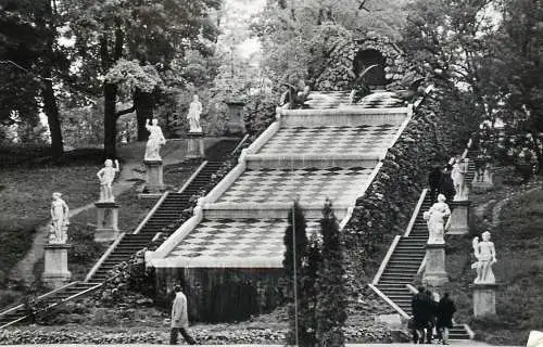Russia Petrodvoret statue and garden