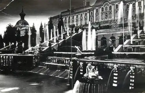 Russia Petrodvoret statue fountain and garden castle