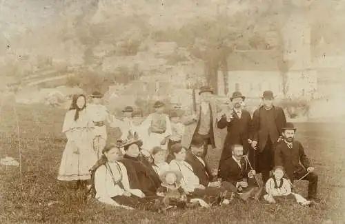 Ethnic types from Transylvania folk costumes vintage photo ca. 10 x 15 cm