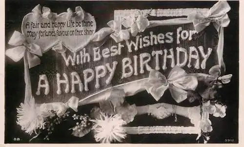 British birthday greetings postcard  happy birthday
