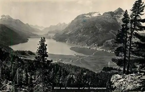 Switzerland Blick von Hahnensee auf den Silvaplanersee