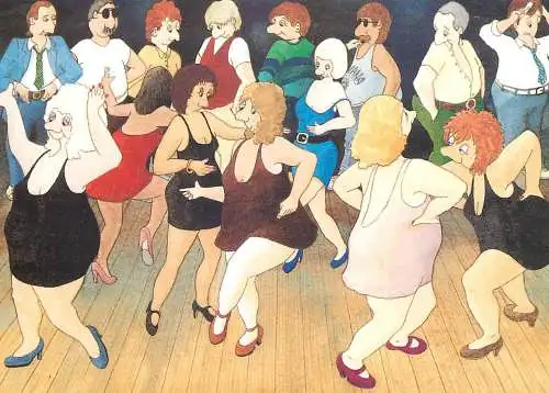 Humour card Dancing scene