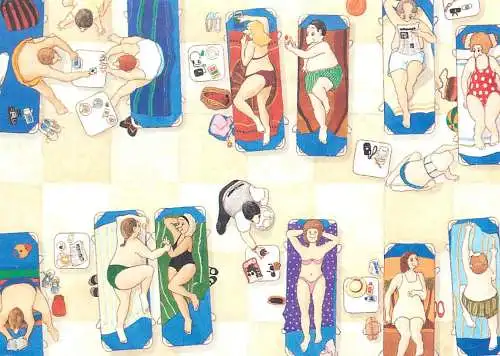 Humour card sea beach relax