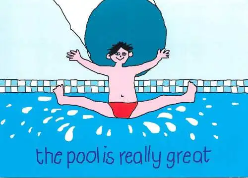 Humour card the pool is really great
