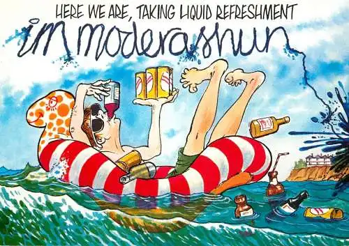 Humour card England liquid refreshment