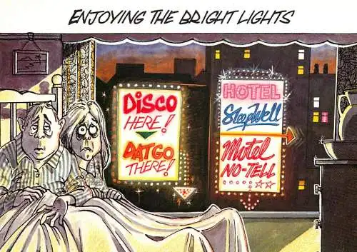 Humour card England enjoy the bright lights
