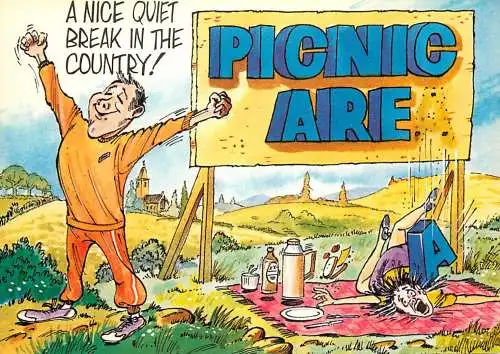 Humour card England Picnic area