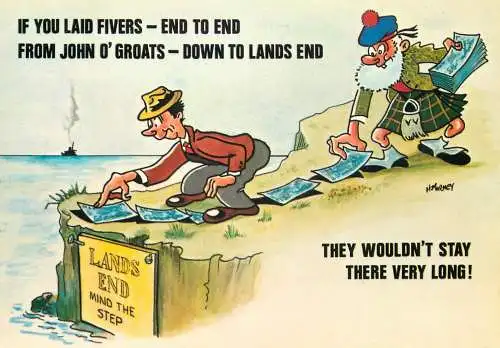 Humour card England Land's end