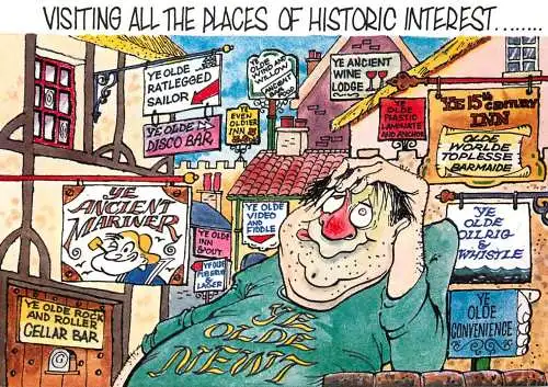 Humour card England historic interest