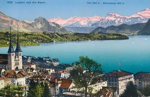 Switzerland Luzern und die Alpen panorama mountains alps Niederbauen peak