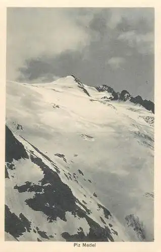Switzerland Alps mountains Piz Mendel peak alpine scenery postcard
