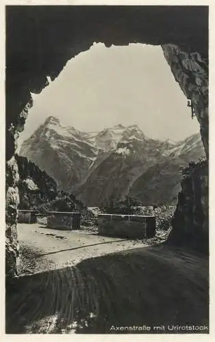 Switzerland Axenstrasse photo postcard