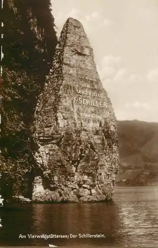 Switzerland Schiller rock scenic photo postcard