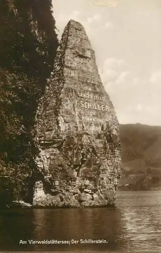 Switzerland Schiller rock photo postcard