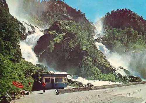 Norway Hardanger latefoss waterfall