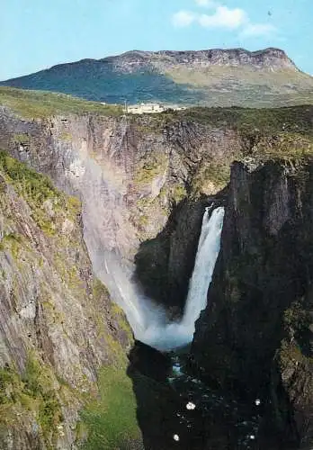 Norway Fossli Hotel and Voringfoss waterfall 1986