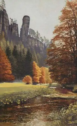 Landschaft Photochromie AK Germany mountain landscape