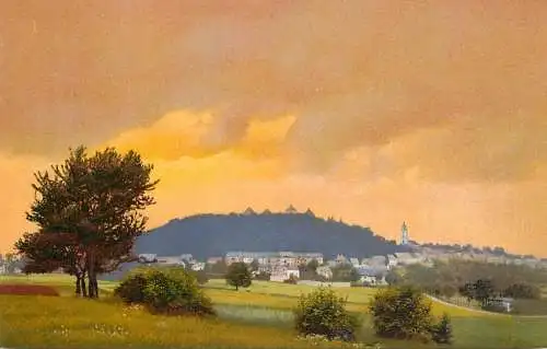 Landschaft Photochromie AK Germany > Saxony > Augustusburg